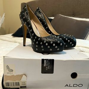 Womens Spiked Heel. Aldo Merlo-96. Black. Brand New. EUR 39. US 8.